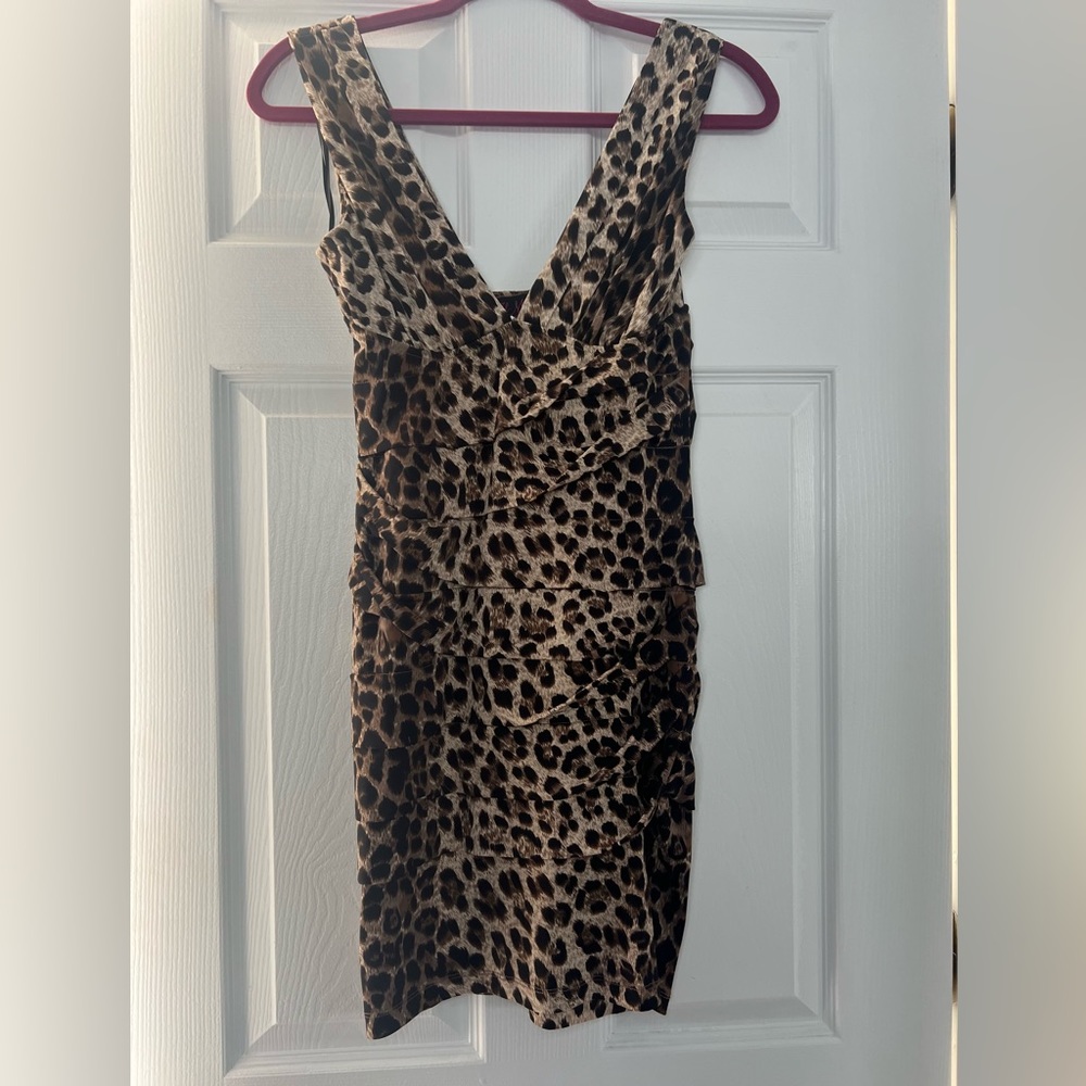 Hot Miami Styles Animal Print Mini Dress